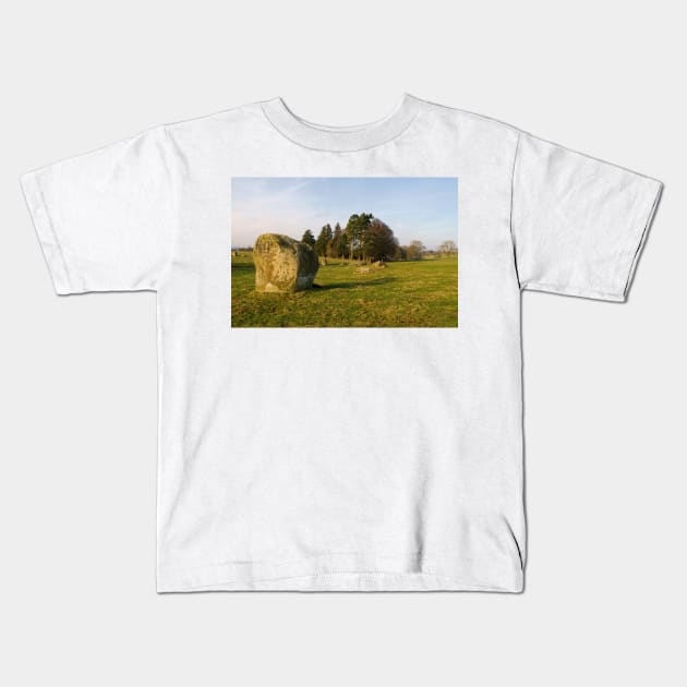 Long Meg Stone Circle Kids T-Shirt by StephenJSmith